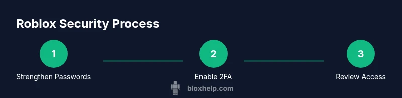 Process diagram of Roblox account security steps