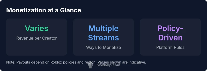 Infographic showing Roblox monetization options for developers
