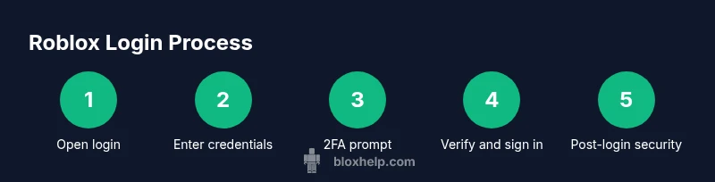 Roblox login process infographic