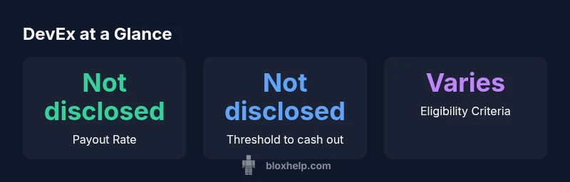 Infographic showing DevEx payout concepts