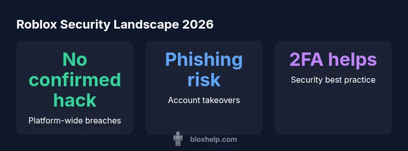 Infographic showing Roblox security landscape in 2026
